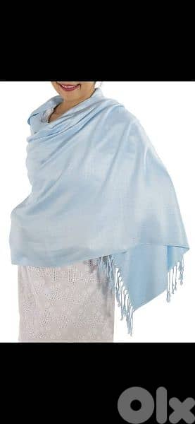 scarf light blue scarf tassel 60*150cm1=7$ or 3= 15$ 1