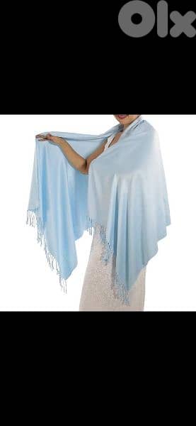 scarf light blue scarf tassel 60*150cm1=7$ or 3= 15$ 3