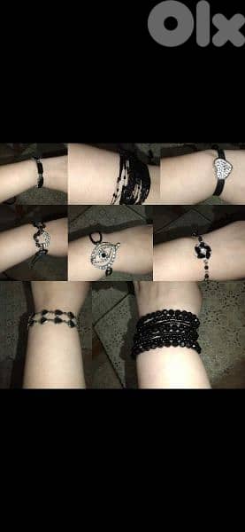 bracelet all black bracelets  1=7$ or 3=15$ 0