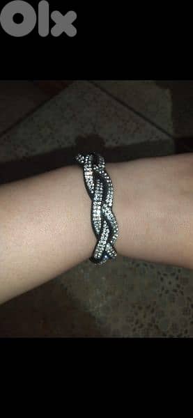 bracelet stass and black braided bracelet 2