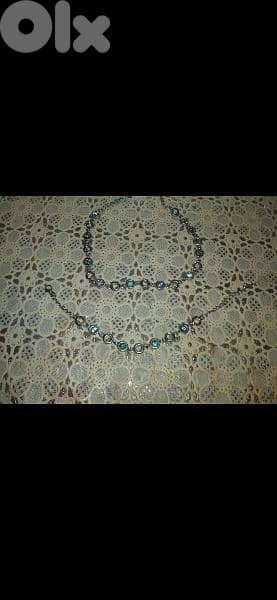necklace set necklace & bracelet blue stone  1=7$ or 3=15$ 5