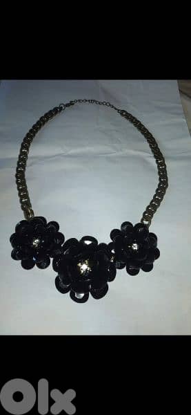 necklace 3 black Roses necklace high quality 1