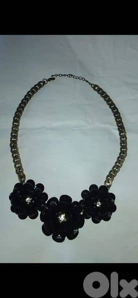 necklace 3 black Roses necklace high quality 3