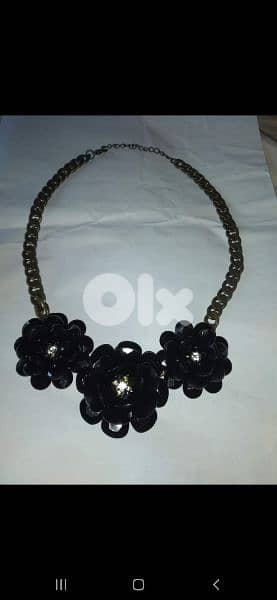 necklace 3 black Roses necklace high quality 6