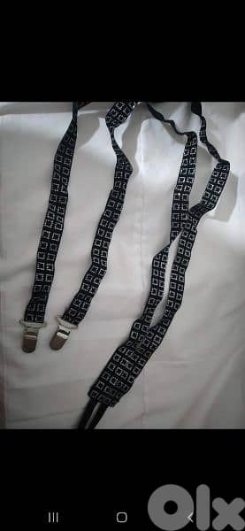 belt suspenders black with strass 4