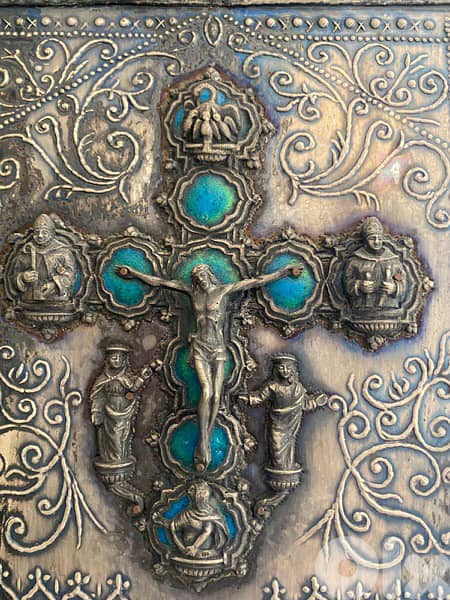 Bible cover solid silver 19th century 2