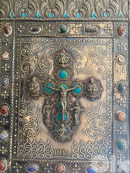 Bible cover solid silver 19th century 3