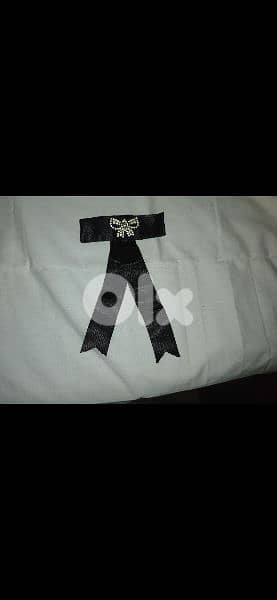 brooch black ribbon with strass 2