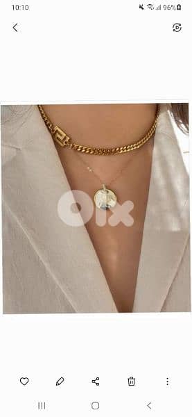 necklace carolina herrera in gold colour necklace 3