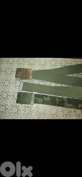 belt available in green or camouflage  1=7$ or 3=15$ 3