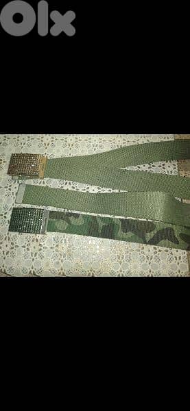 belt available in green or camouflage  1=7$ or 3=15$ 4