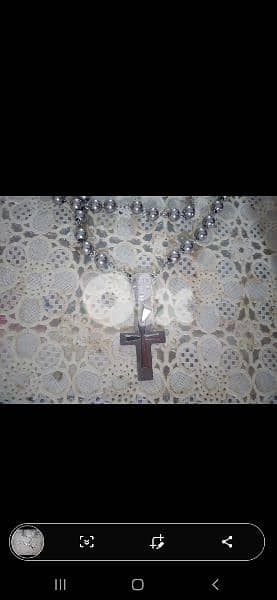 necklace rosary masbaha stainless steel 2 cross 1