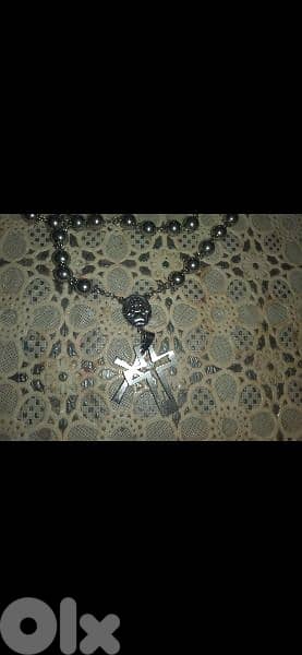 necklace rosary masbaha stainless steel 2 cross 3