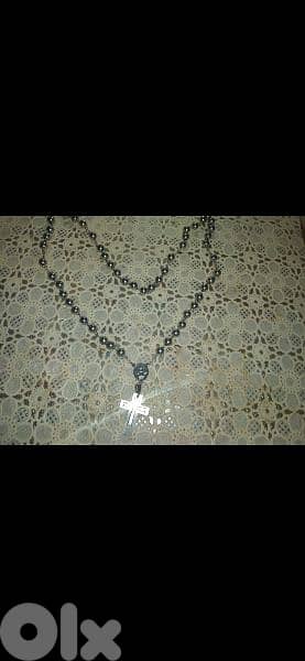 necklace rosary masbaha stainless steel 2 cross 7