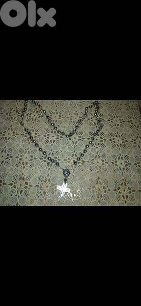 necklace rosary masbaha stainless steel 2 cross 8