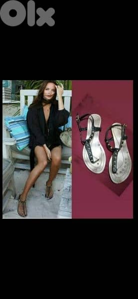 shoes sandals real leather black bas 40/41 0