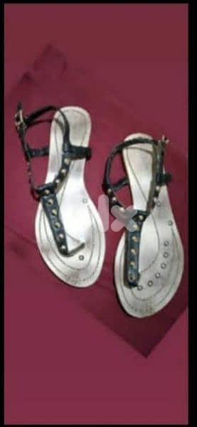 shoes sandals real leather black bas 40/41 1