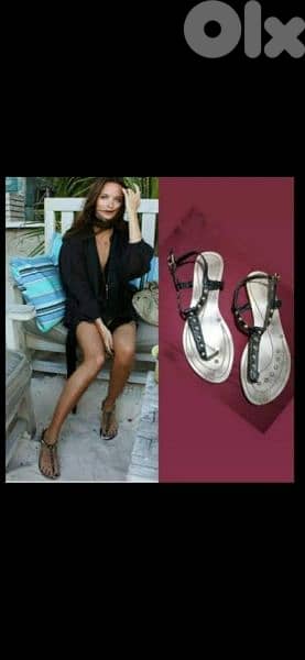 shoes sandals real leather black bas 40/41 2