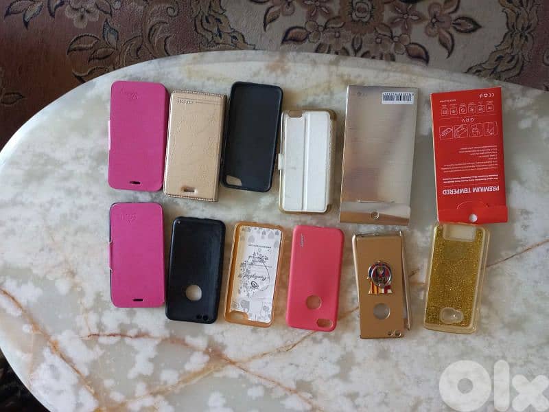 كافر تلفون  iphone 6 covers  عدد10 و2 screen protection   للبيع 5