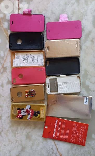 كافر تلفون  iphone 6 covers  عدد10 و2 screen protection   للبيع 7