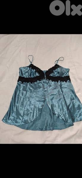 l blue satin lingerie trimed lace m to xxxl 4