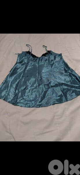 l blue satin lingerie trimed lace m to xxxl 5