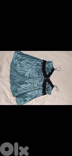 l blue satin lingerie trimed lace m to xxxl 6