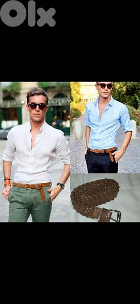 belt real leather belt brown bas 0