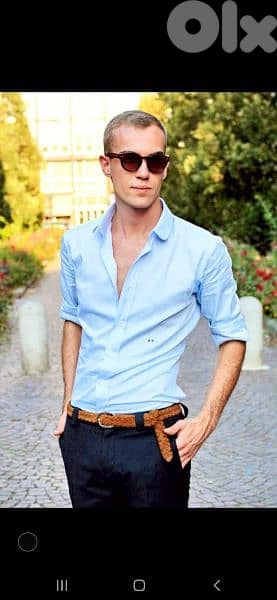 belt real leather belt brown bas 1