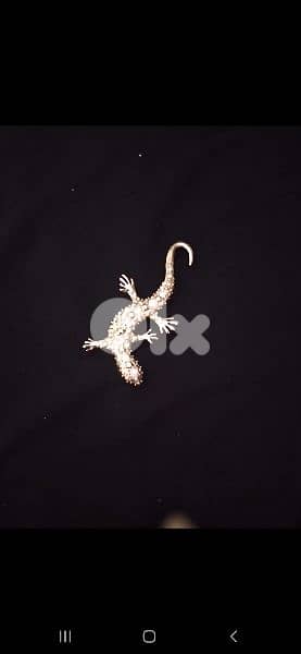 brooch lezard brooch gold with strass 3