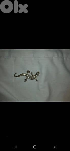 brooch lezard brooch gold with strass 6