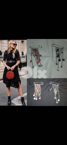 brooch safety pin with pearl 2 colours brooch 0