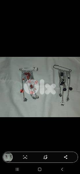 brooch safety pin with pearl 2 colours brooch 3