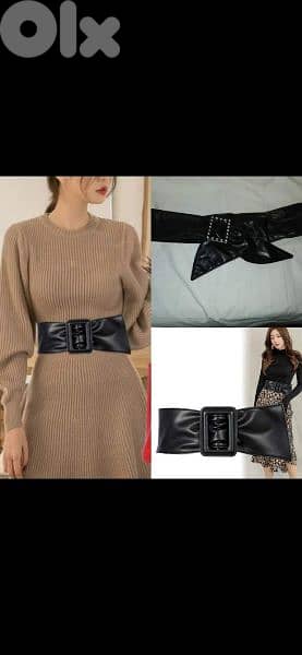 belt real leather wrap belt bas aswad 0