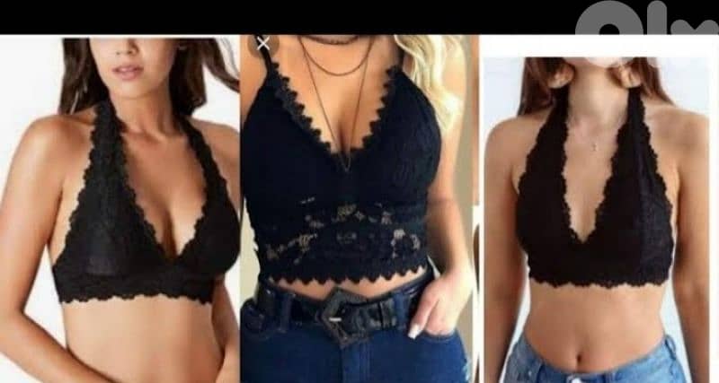 top black lace brallettes s to xxL terke 0