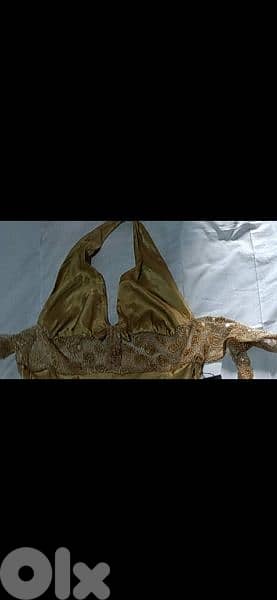 dress gold dress satin with dentelle w pallette s to xxL 5