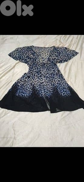 shirt cardigan chiffon lycra blue and black cardigan s to xxxL 3