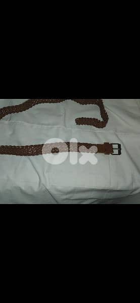 belt braided real leather belt brown 5