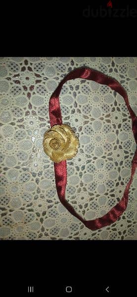necklace choker red wine colour gold flower 1=5$ or 3=13$ 4