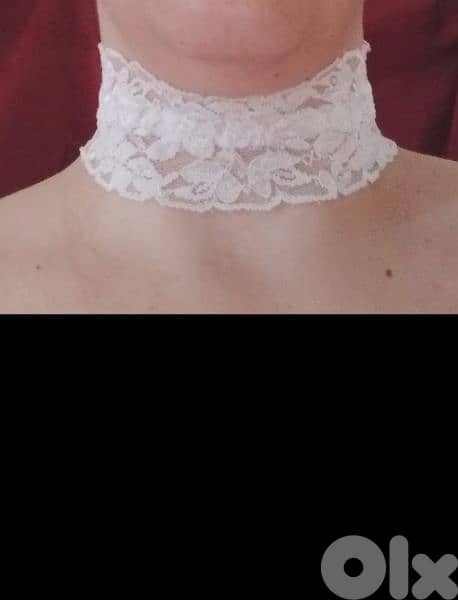 necklace choker white lace  1=7$ or 3=15$ 2