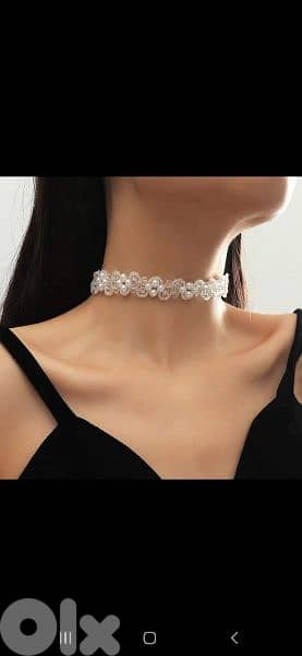 necklace choker white lace  1=7$ or 3=15$ 4