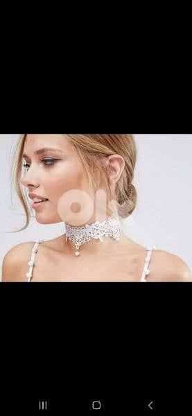 necklace choker white lace  1=7$ or 3=15$ 5
