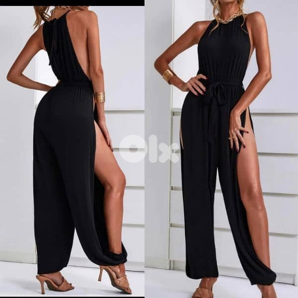 dress black jumpsuit open sides s to xxL 0