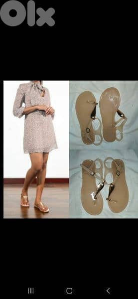 shoes sandals za7ef lon nude 39/40 bas 7