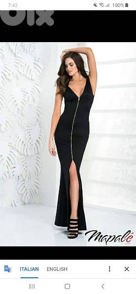 long dress zipper front lycra s to xxL 1