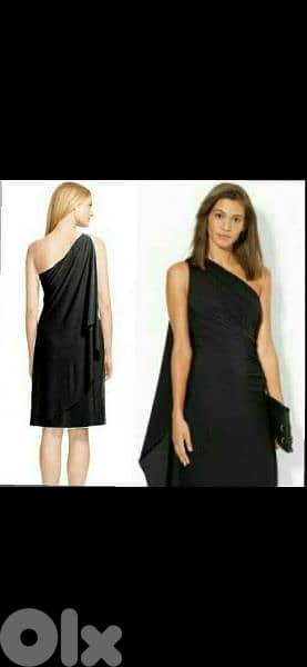 original Ralph Lauren dress one shoulder with cap s to xxL 3