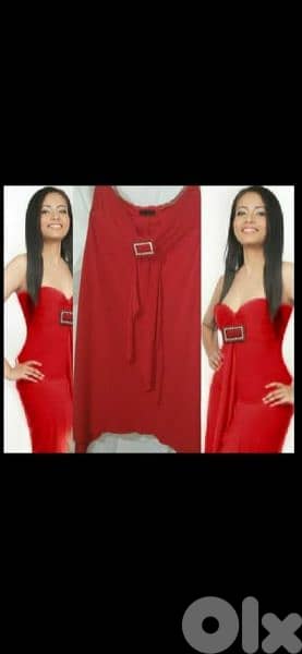 dress red with brooch s to xxL 0