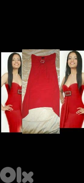 dress red with brooch s to xxL 3