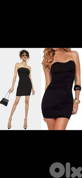 strapless dress 2 styles s to xxL bas black 0