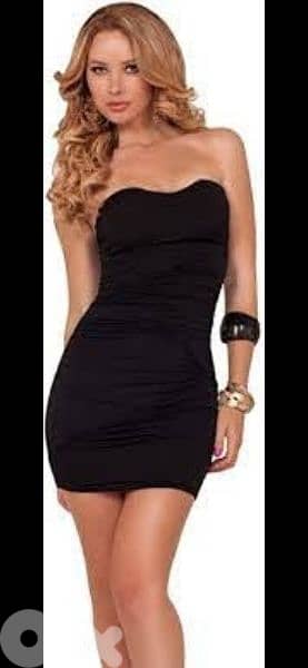 strapless dress 2 styles s to xxL bas black 1
